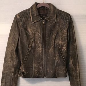 Weathered Leather Coat